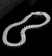 Men Silver-Plated Stainless Steel Cuban Necklace