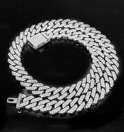 Men Silver-Plated Stainless Steel Cuban Necklace - Image 2